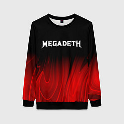Свитшот женский Megadeth Red Plasma, цвет: 3D-черный