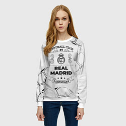 Свитшот женский Real Madrid Football Club Number 1 Legendary, цвет: 3D-белый — фото 2