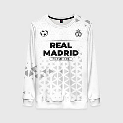 Свитшот женский Real Madrid Champions Униформа, цвет: 3D-белый