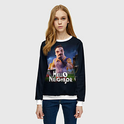 Свитшот женский Hello Neighbor игра Привет сосед, цвет: 3D-белый — фото 2
