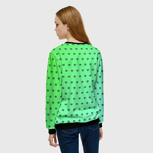 Женский свитшот My singing Monsters - Жужук / 3D-Черный – фото 4