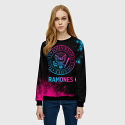 Свитшот женский Ramones Neon Gradient, цвет: 3D-черный — фото 2