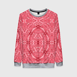 Свитшот женский Red ornament Arabic, цвет: 3D-меланж