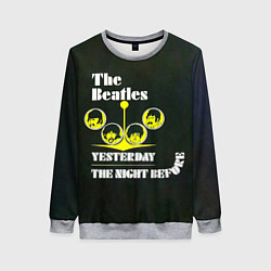 Свитшот женский The Beatles YESTERDAY THE NIGHT BEFORE, цвет: 3D-меланж