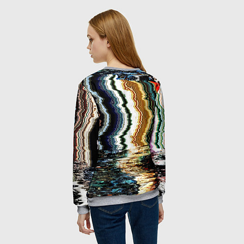 Женский свитшот Glitch pattern - fashion trend / 3D-Меланж – фото 4