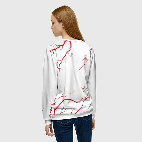 Женский свитшот Dirt: красные таблички Best Player и Ultimate / 3D-Белый – фото 4