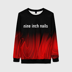 Свитшот женский Nine Inch Nails Red Plasma, цвет: 3D-черный
