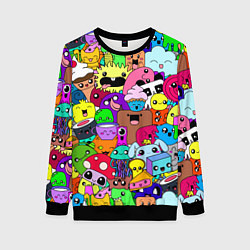 Свитшот женский Монстрики Nastiprazdnik, цвет: 3D-черный
