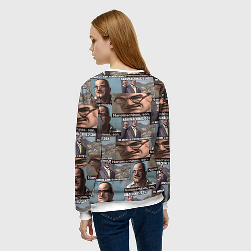 Женский свитшот Nanomachines, son / 3D-Белый – фото 4