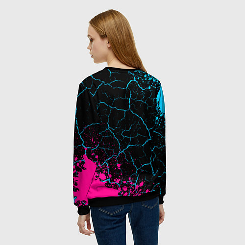 Женский свитшот Roma - neon gradient / 3D-Черный – фото 4
