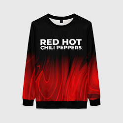 Свитшот женский Red Hot Chili Peppers red plasma, цвет: 3D-черный