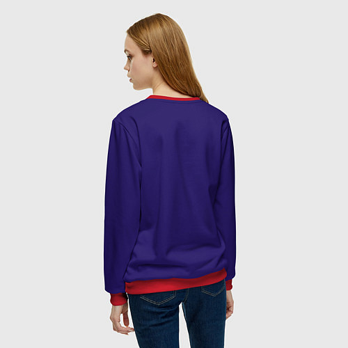 Женский свитшот Self care club blue / 3D-Красный – фото 4