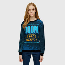 Свитшот женский Игра Doom: pro gaming, цвет: 3D-черный — фото 2