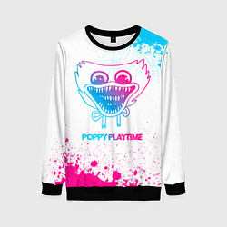 Свитшот женский Poppy Playtime neon gradient style, цвет: 3D-черный