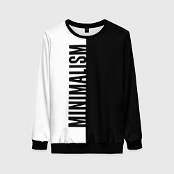 Свитшот женский MINIMALISM - BLACK AND WHITE, цвет: 3D-черный