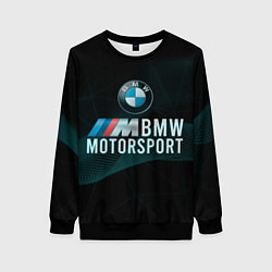 Свитшот женский BMW Motosport theam, цвет: 3D-черный