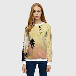Свитшот женский Кляксы на воде, цвет: 3D-белый — фото 2