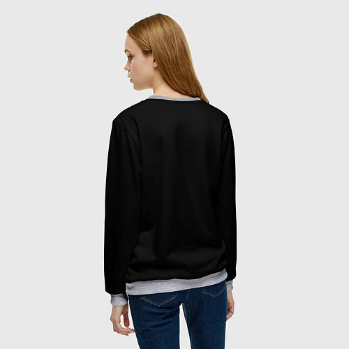 Женский свитшот Смайлик - неоновые брызги / 3D-Меланж – фото 4