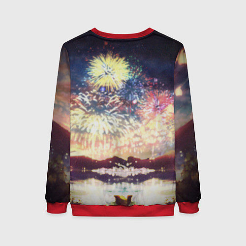 Женский свитшот Genshin Impact - Eula Inazuma / 3D-Красный – фото 2