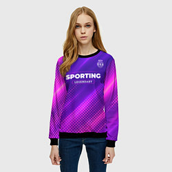 Свитшот женский Sporting legendary sport grunge, цвет: 3D-черный — фото 2