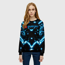 Свитшот женский Сузуки - абстракция, цвет: 3D-черный — фото 2