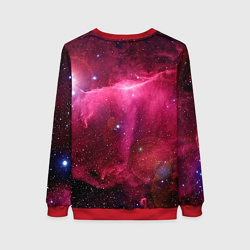Женский свитшот Рубиновая туманность / 3D-Красный – фото 2