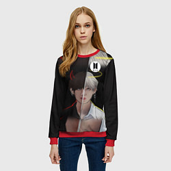 Свитшот женский BTS Kim Taehyung, цвет: 3D-красный — фото 2