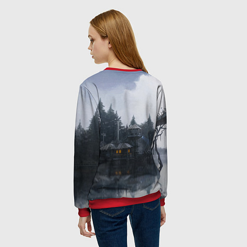 Женский свитшот STALKER Причал / 3D-Красный – фото 4