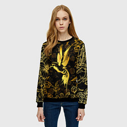 Свитшот женский Золотая колибри, цвет: 3D-черный — фото 2