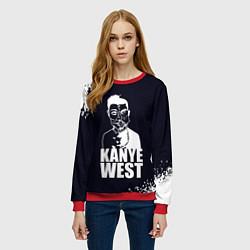Свитшот женский Kanye west - tuxtera брызги, цвет: 3D-красный — фото 2