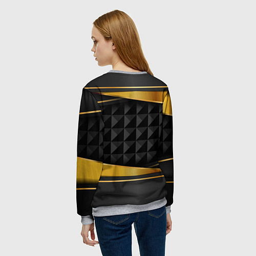 Женский свитшот Gold & black - Russia / 3D-Меланж – фото 4