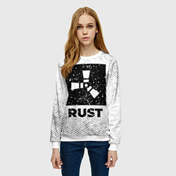 Свитшот женский Rust с потертостями на светлом фоне, цвет: 3D-белый — фото 2