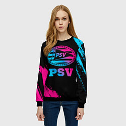 Свитшот женский PSV - neon gradient, цвет: 3D-черный — фото 2