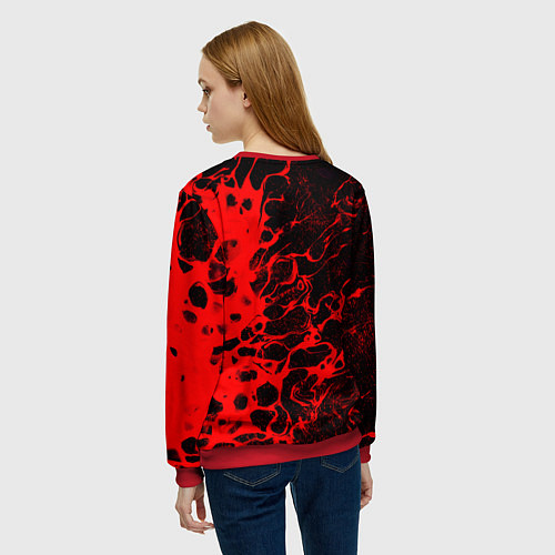 Женский свитшот Monokuma laughter / 3D-Красный – фото 4