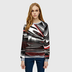 Свитшот женский Блестящие фигуры, цвет: 3D-меланж — фото 2