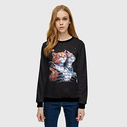 Свитшот женский Котаник, цвет: 3D-черный — фото 2