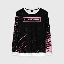 Женский свитшот Black pink розовые брызги