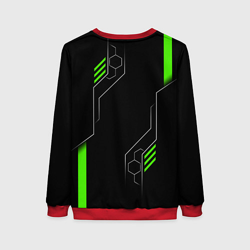 Женский свитшот Samurai - Зеленые технологии / 3D-Красный – фото 2