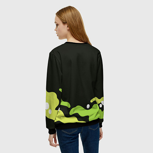 Женский свитшот Rick from the portal / 3D-Черный – фото 4