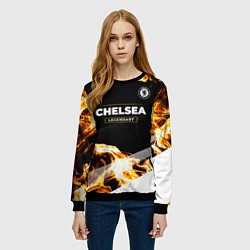 Свитшот женский Chelsea legendary sport fire, цвет: 3D-черный — фото 2