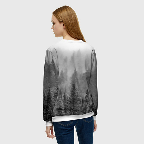 Женский свитшот Gray Forest / 3D-Белый – фото 4