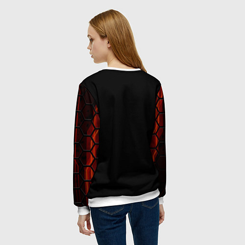 Женский свитшот Киберпанк - Arasaka Academy / 3D-Белый – фото 4