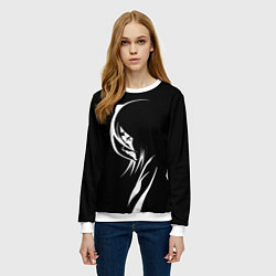 Свитшот женский Силуэт девушки Кучики Рукия, цвет: 3D-белый — фото 2