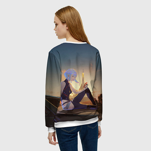 Женский свитшот Грустная Люси / 3D-Белый – фото 4