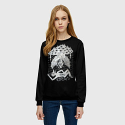 Свитшот женский Демон поедает Оборотня, цвет: 3D-черный — фото 2