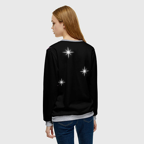 Женский свитшот Надпись / 3D-Меланж – фото 4