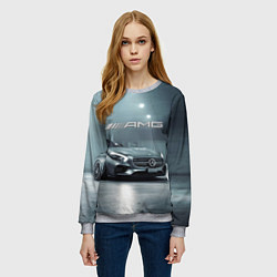 Свитшот женский Mercedes AMG - Motorsport, цвет: 3D-меланж — фото 2