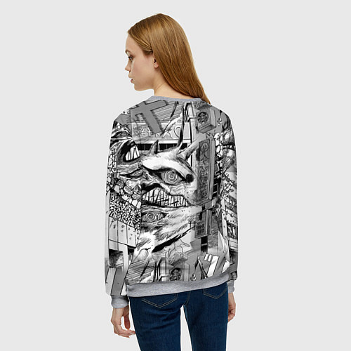 Женский свитшот Аки Человек Бензопила / 3D-Меланж – фото 4