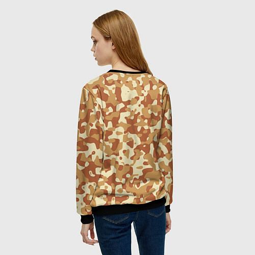 Женский свитшот Камуфляж Italian Desert / 3D-Черный – фото 4