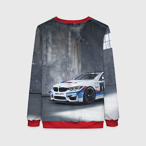 Женский свитшот BMW M4 GT4 - racing team - motorsport / 3D-Красный – фото 2